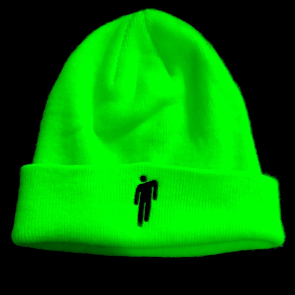 Billie Eilish beanie neon green OS